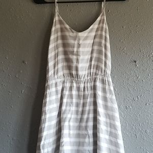 Lauren Conrad Striped Gray and White Summer Dress
